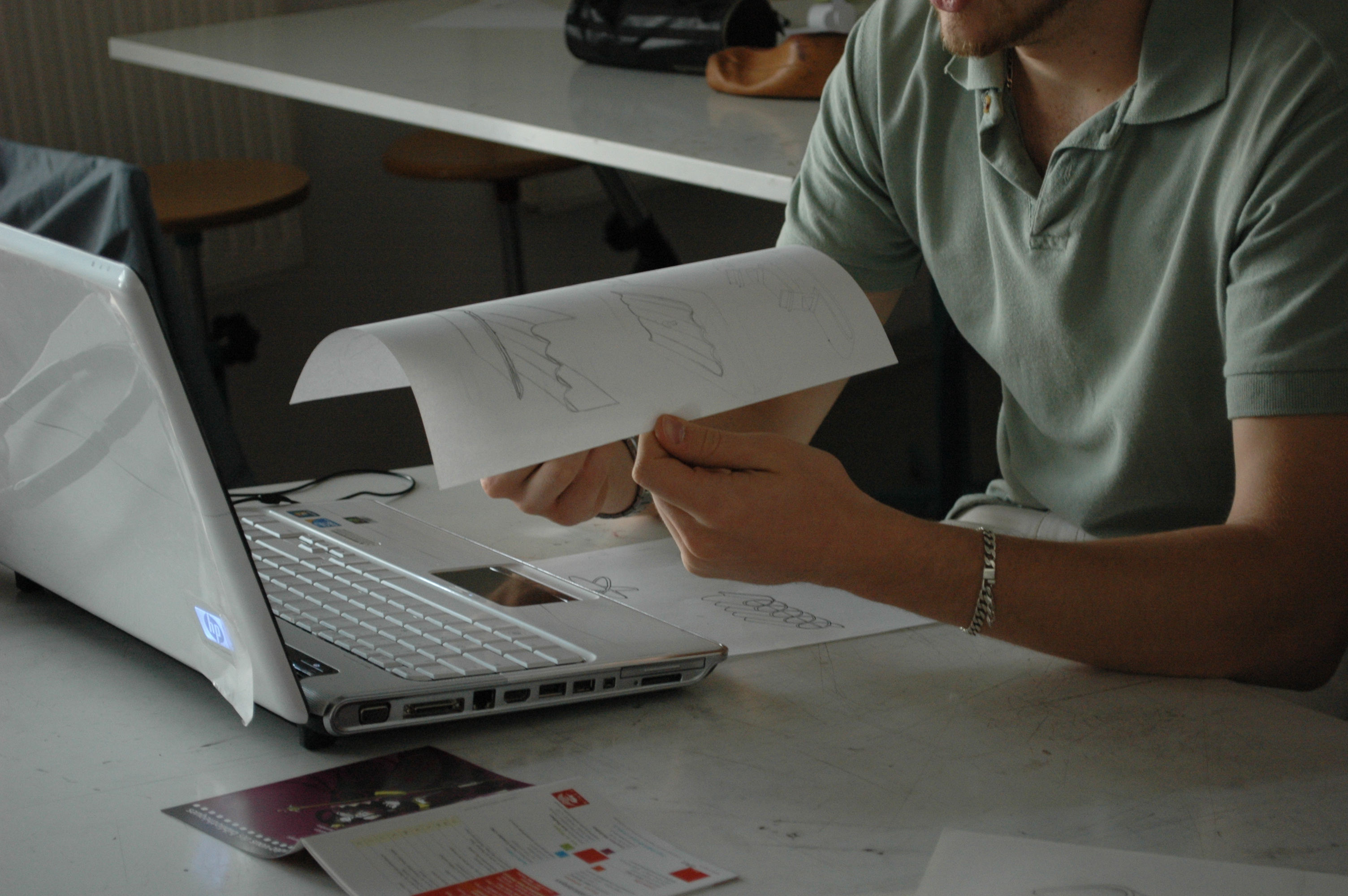 étudiant en train de travailler